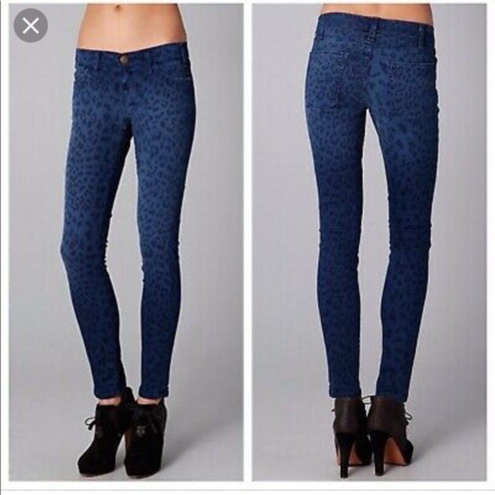Current/Elliot The Ankle Skinny - Sapphire Cheetah